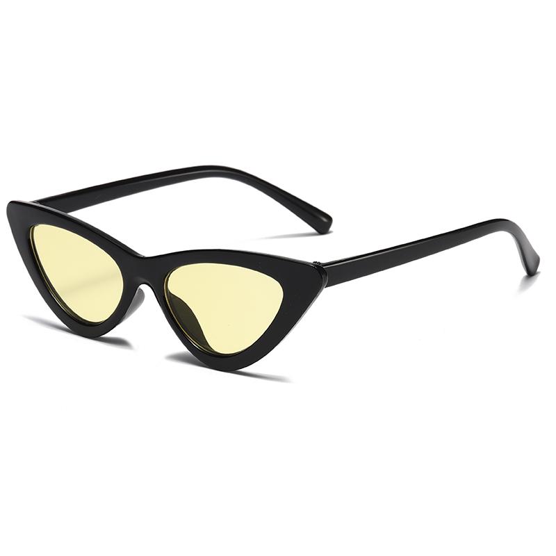 New Boys' and Girls' Glasses Retro Triangle Cat Eye Kids Sunglasses Trendy Personality Candy Color Cute Children's Sunglasses