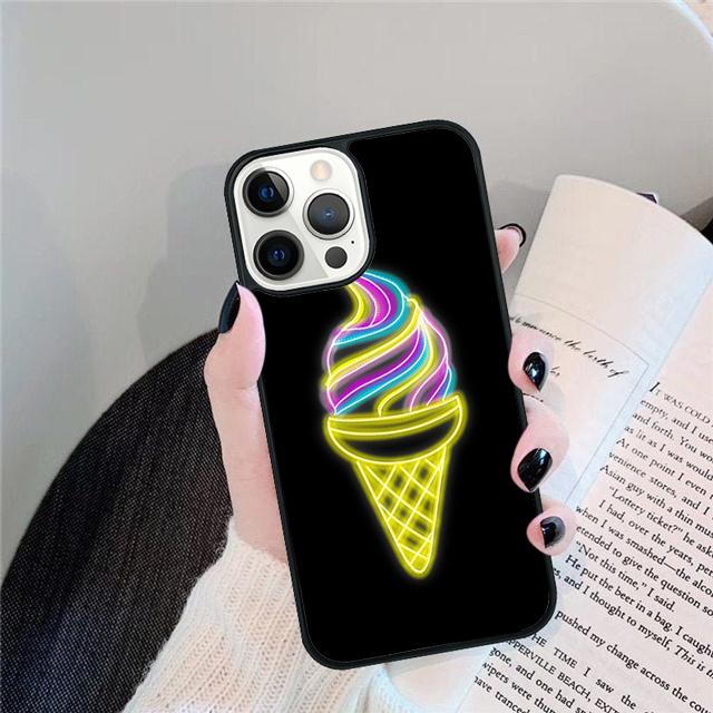 Neon Light Aesthetic Art Coque Shell For iPhone 17 Air 15 16 14 13 12 Pro Max 11 Pro Max Plus Phone Case Cover