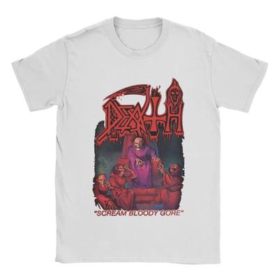 Death Rock Band Scream Bloody Gore T Shirt Apparel for Men Women 100% Cotton Funny Tee Shirt Short Sleeve Tops Birthday Gift
