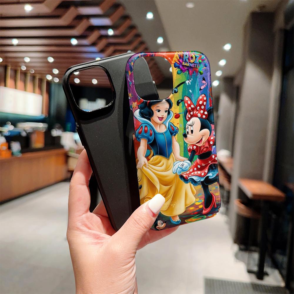 Disney phone case, double-layer protective cover, suitable for iPhone X/XS/SE/7/8/11/12/13/14/15/16/17 Pro Max Plus