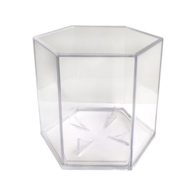 Acrylic Baseball Display Case Clear Baseball Holder Display Box Hexagonal Display Holder Dustproof Baseball Case