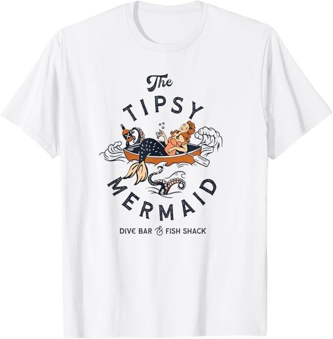 

The Tipsy Mermaid Dive Bar and Fish Shack: Vintage Pinup Art T-Shirt 4XL
