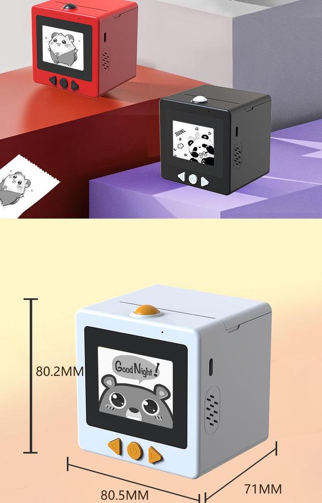 AI Smart Voice Printer for Kids - Wireless Thermal Printer with Screen & Bluetooth/WiFi