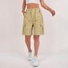 Women's Sports Shorts Casual Loose Solid Color High Waisted Pocket Shorts