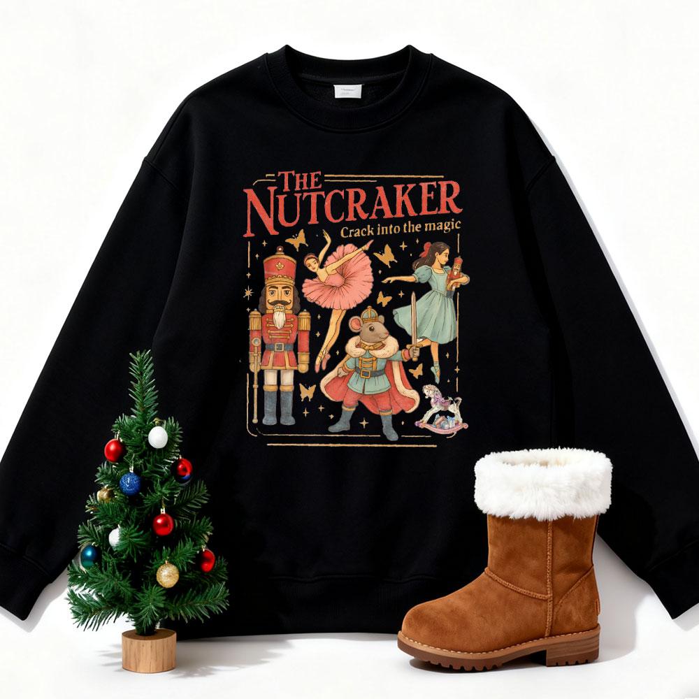 The Nutcracker Christmas Hoodie Y'all Are Nuts Nutcracker Xmas Coquette Sweater Tis The Season Merry and Bright Long Sleeve Tops
