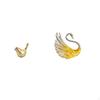 Modern Golden Swan Goose Bird Figurine Animal Statue Resin Sculpture for Desktop Office Living Room