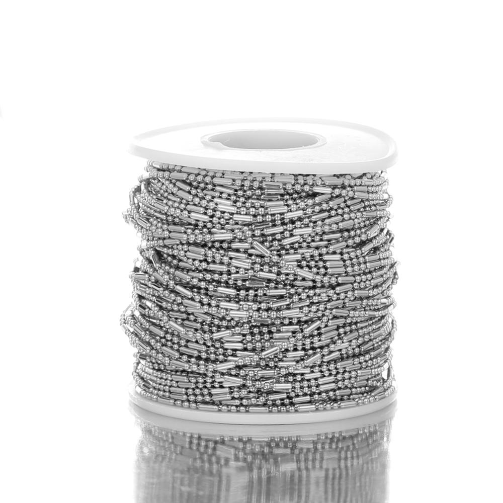 1 Meter Stainless Steel 3:1 Enamel Beads Ball Chains DIY Jewelry Making Necklace Findings Bracelets Anklets In Bluk Body Chains