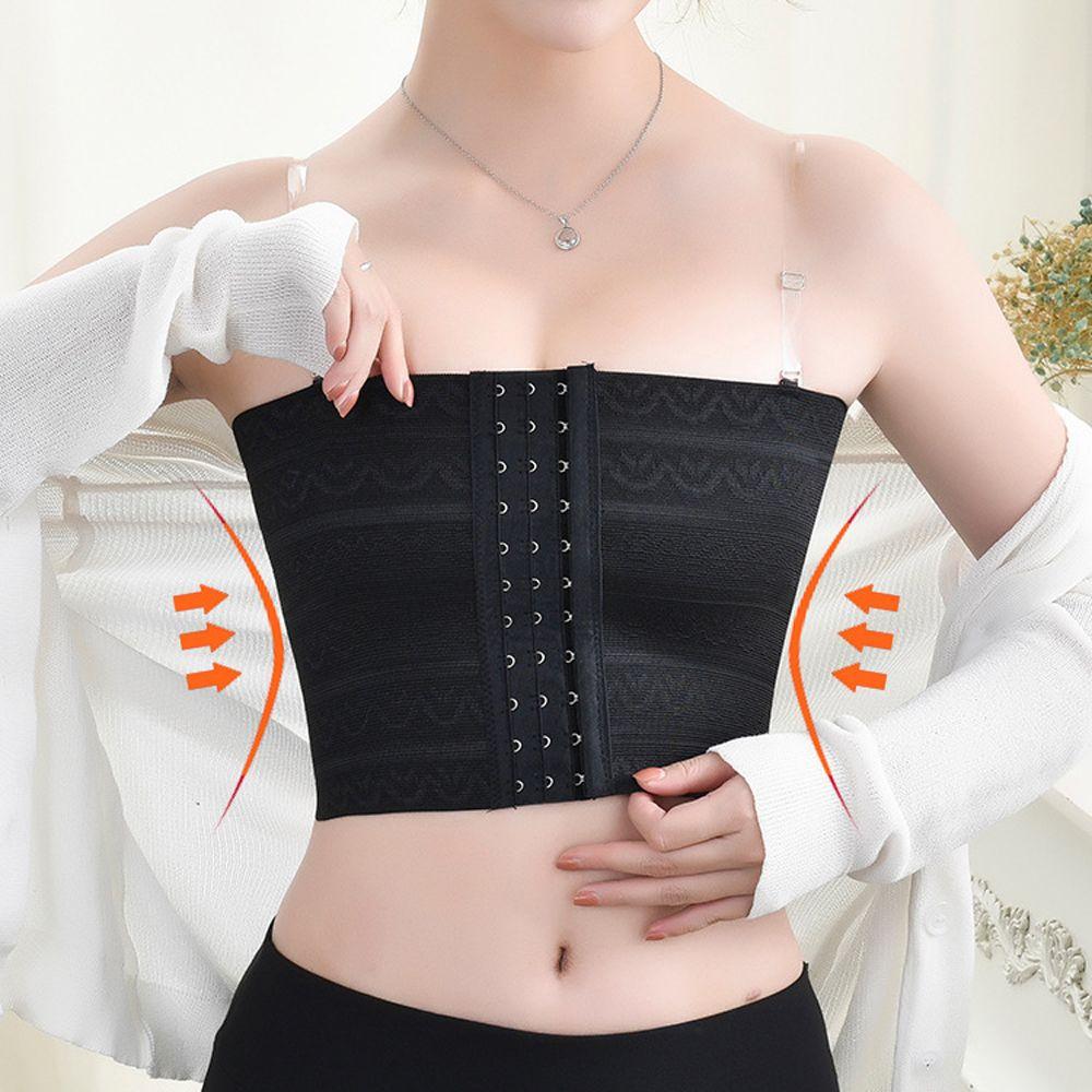 Seamless Comfortable Short Shaperwear Buckle Bustiers Breast Binder Tomboy Bra Women Corsets Vest