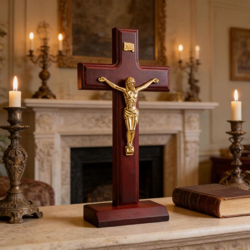 Tabletop Wall Mount Religious Decoration Religious Christian Standing Crucifix Prayer Religious Gift Enduring