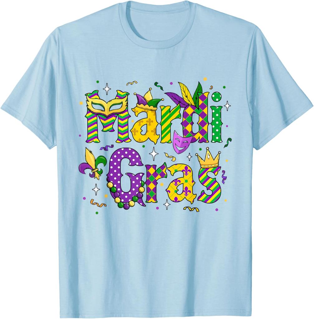 Funny Mardi Gras Parade Outfit Jester Hat Men Women Kids TShirt Unisex Fashion SpringSummer 2026 New Arrival
