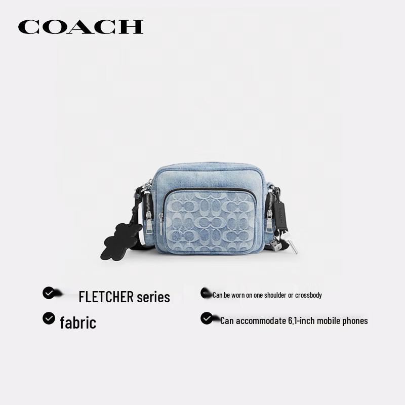 COACH Men's Fletcher Denim Crossbody Bag