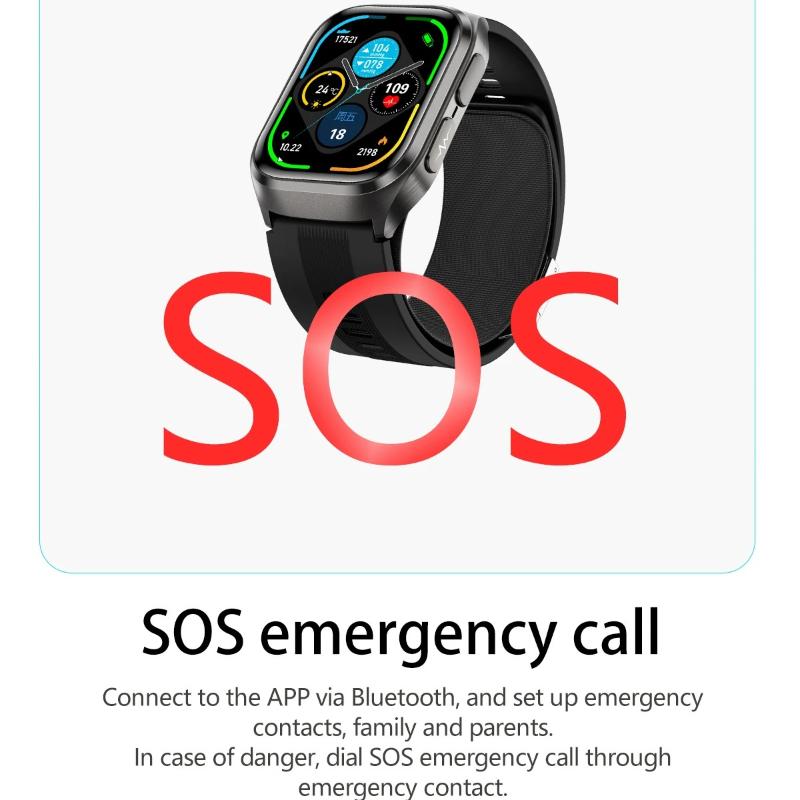 2026 New Men Airbag Air Pump ECG Blood Pressure Uric Acid Blood Fat Temp Health Monitor Bluetooth Call 2.06-inch AMOLED Smart Watch