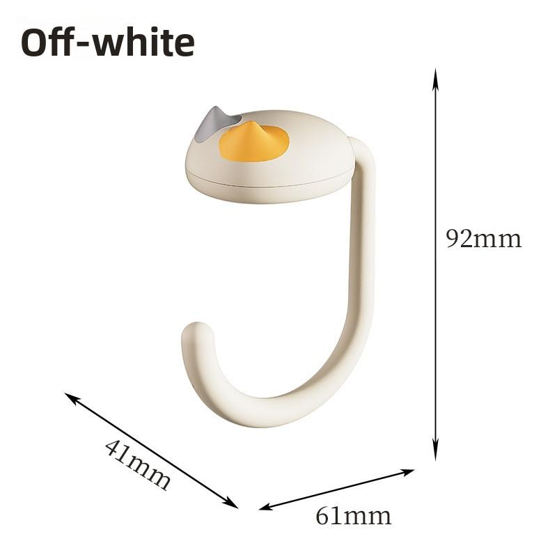 Cat-Shaped Desk Hook for Backpacks No-Drill, Single Hook, Modern and Minimalist Design, Office and Dorm Accessory
