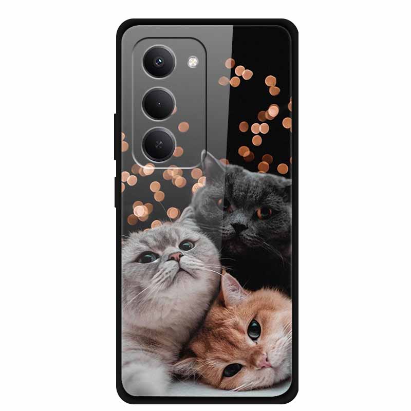 For Redmi 15 5G Case 6.9" 25057RN09E Tempered Glass Hard Covers For Redmi 15 4G 2025 Luxury Phone Cases Protective Bumper Fundas