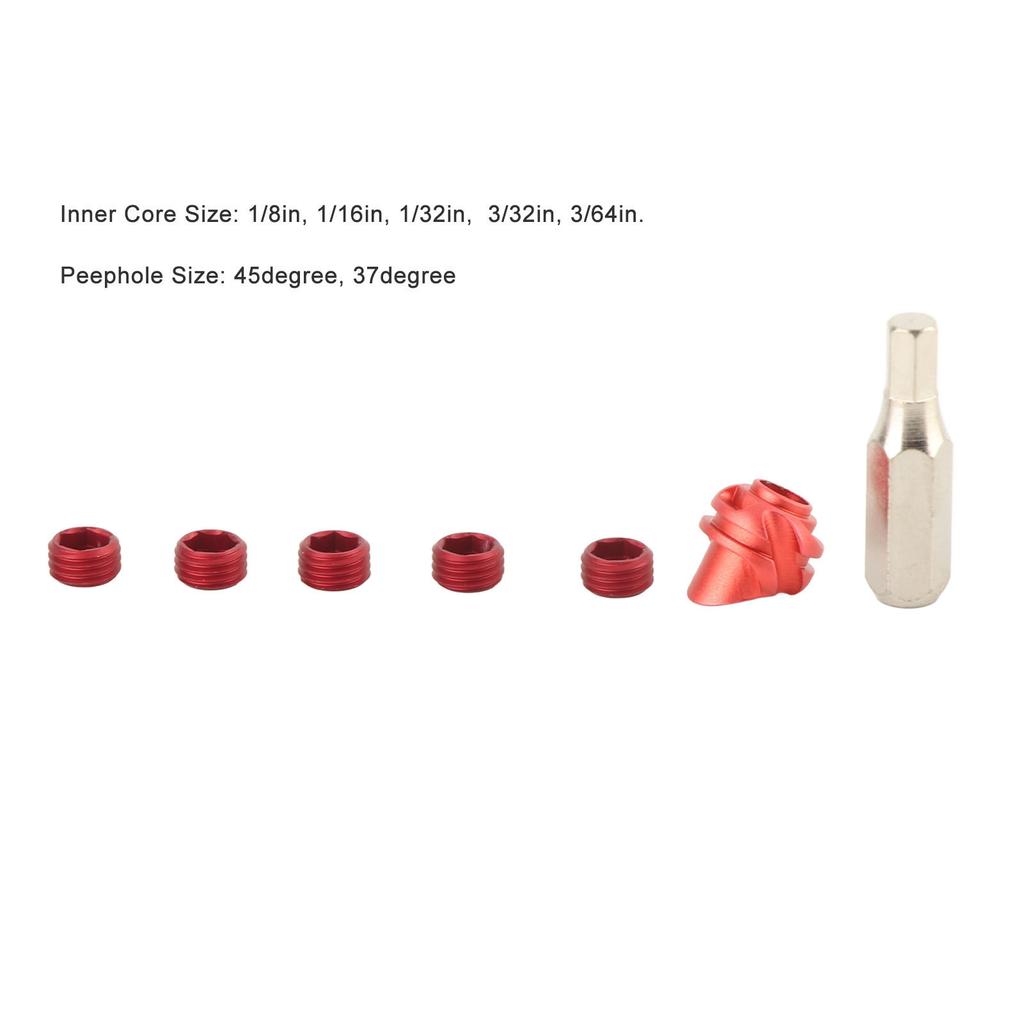 Compound Bow Peephole Set with 37 Degree Replaceable Inner Peep Sight Set