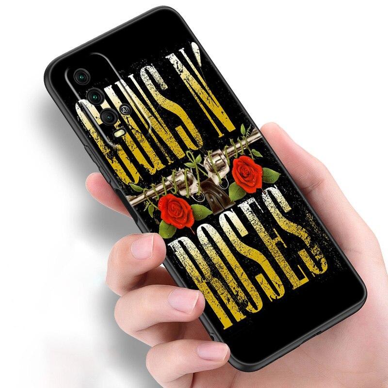 

Силиконовый чехол для телефона Guns N Roses с черепом для Xiaomi Redmi Note 11 10 9 8 Pro 11T 10T 10S 9S 8T 9 9A 9C 9T, черный мягкий чехол Redmi Note 10 S