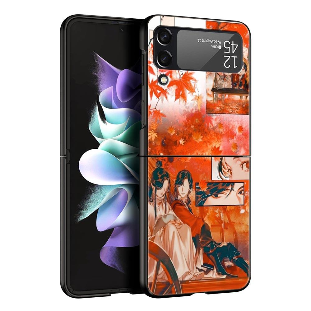TGCF Heaven Official’s Blessing Luxury Phone Case For Samsung GalaxyZ Flip 4 5 Fold Hard PC Shell For Samsung Z Flip 3 Cover
