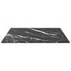 Vidaxl Tischplatte, Schwarz, 40x40 cm, 6 mm, Glas mit Marmormuster