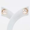 Crescent Moon perleøredobber K18 perlediamantøreringer dame [gaveinnpakket]
