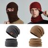 Knitted Mens Winter Beanie With Neck Warmer For Cold Weather Outdoor Activities