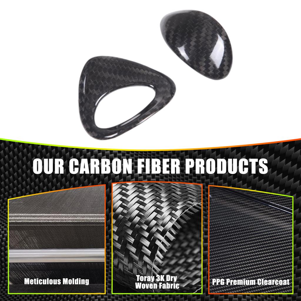 Real Carbon Fiber Gear Shift Knob Head Trim Cover For Lexus ES UX LX GX 18-24