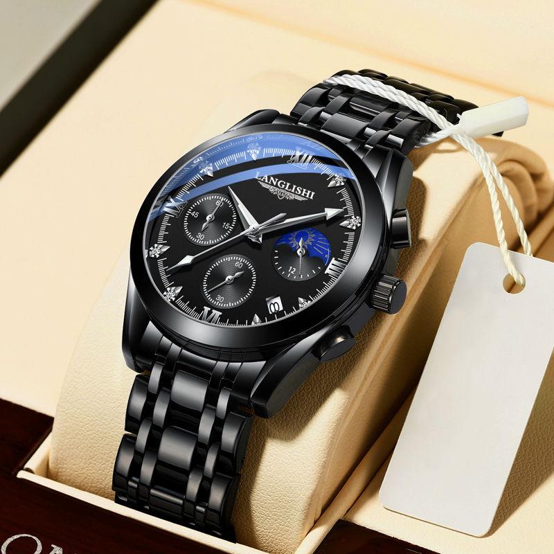 2025 New Arrival Waterproof Luminous Calendar Men's Watch Male Student Fashion Leather Sport Quartz Watch
