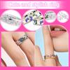 Exquisite Butterfly Inlaid Mixed Color Zircon Ring With Personality