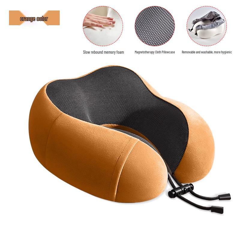 Memory Foam U-Shaped Neck Support Pillow for Travel & Nap
