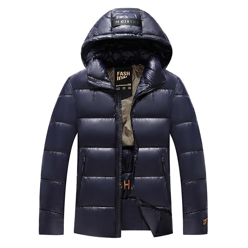 

Men s Winter Warm Hooded Jacket With Pockets Outdoor Windproof Full Zipper Padded Long Sleeve Coats for Male Casual Thick Quilted Outwear Jackets M