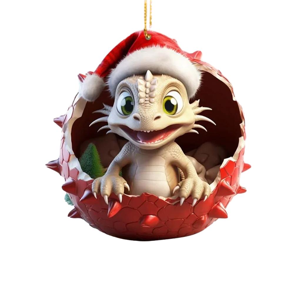 Festive Cartoon Decor Dragon Baby Egg Christmas Tree Hangings Ornaments Holiday Christmas Tree Decor Pendants Unique Set