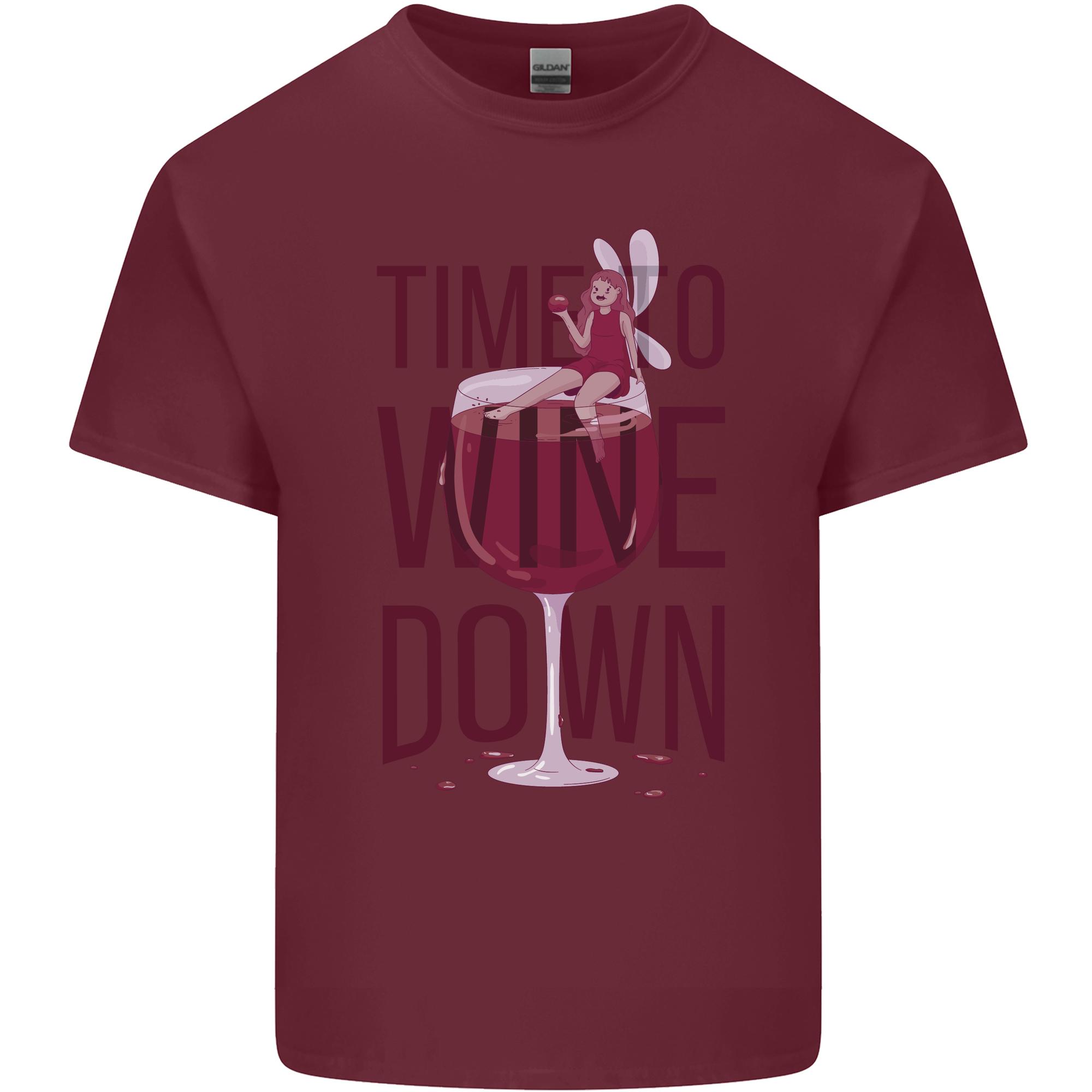 Time to Wine Down Funny Alcohol Unisexs Light Cotton TShirt S