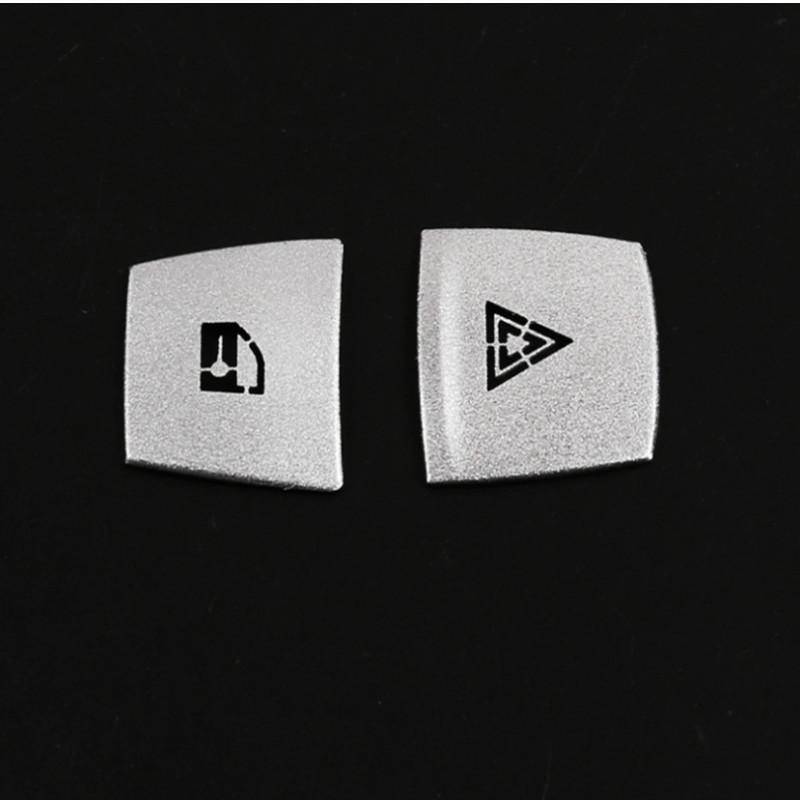 

Автомобильная двойная кнопка включения вспышки, наклейки с блестками, подходят для BMW 3 серии F30 F35 2013 2014 2015-автомобильный интерьер серебряный