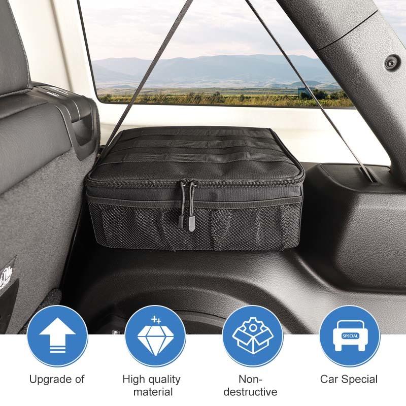 Trunk Side Storage Bag Organizer Fit For Jeep Wrangler JL 2024 Up 4-Door Version Stowing Tidying Car Accessories