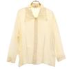 80s 90s Made In France Old Overall Handle Long Sleeve Silk Shirt Women Used
