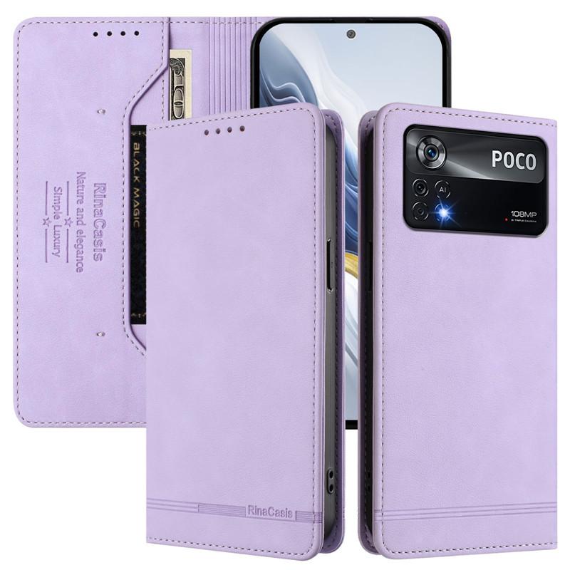 Leather Retro Anti-theft Wallet Flip Case For Xiaomi Poco C40 X4 NFC M7 M3 X3 GT M2 Pro 5G Phone Cover Magnetic Hasp Card slot