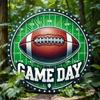 Vintage Metal Tin Sign Football Wreath Gift for Fan Bar Wall Decor
