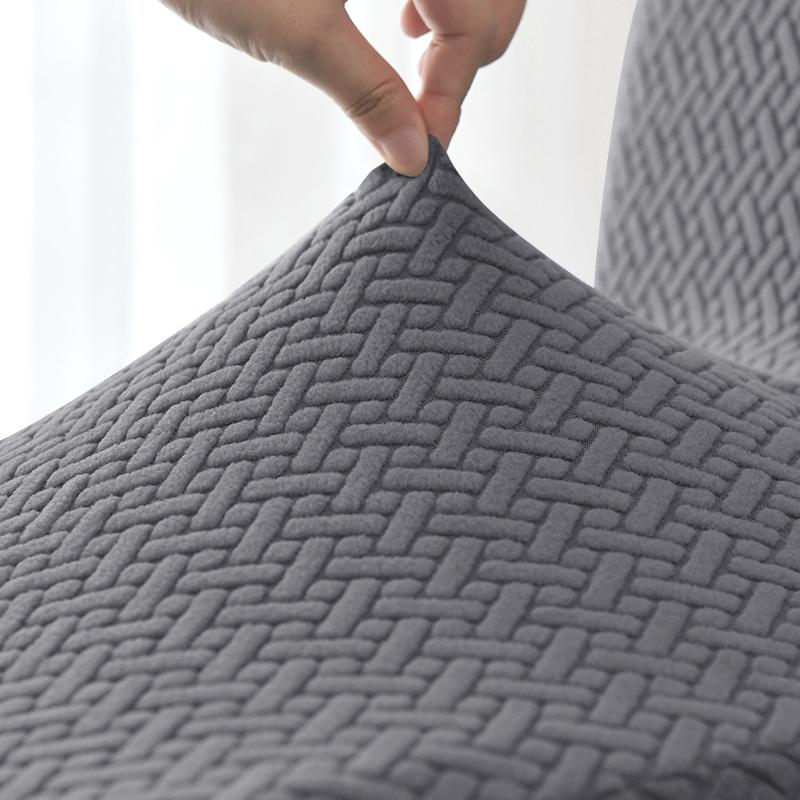 T -Shaped Water Resist Jacquard Chair Cover For Dining Room Hotel Banquet Home Use Decor Spandex Elasticity Stool Chair Seat Cover