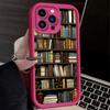 Cartoon Bookshelf Pattern TPU Phone Case for IPhone 16 16E 15 14 13 12 11 Pro Max X XS X S Max XR SE Shockproof Bumper Cover