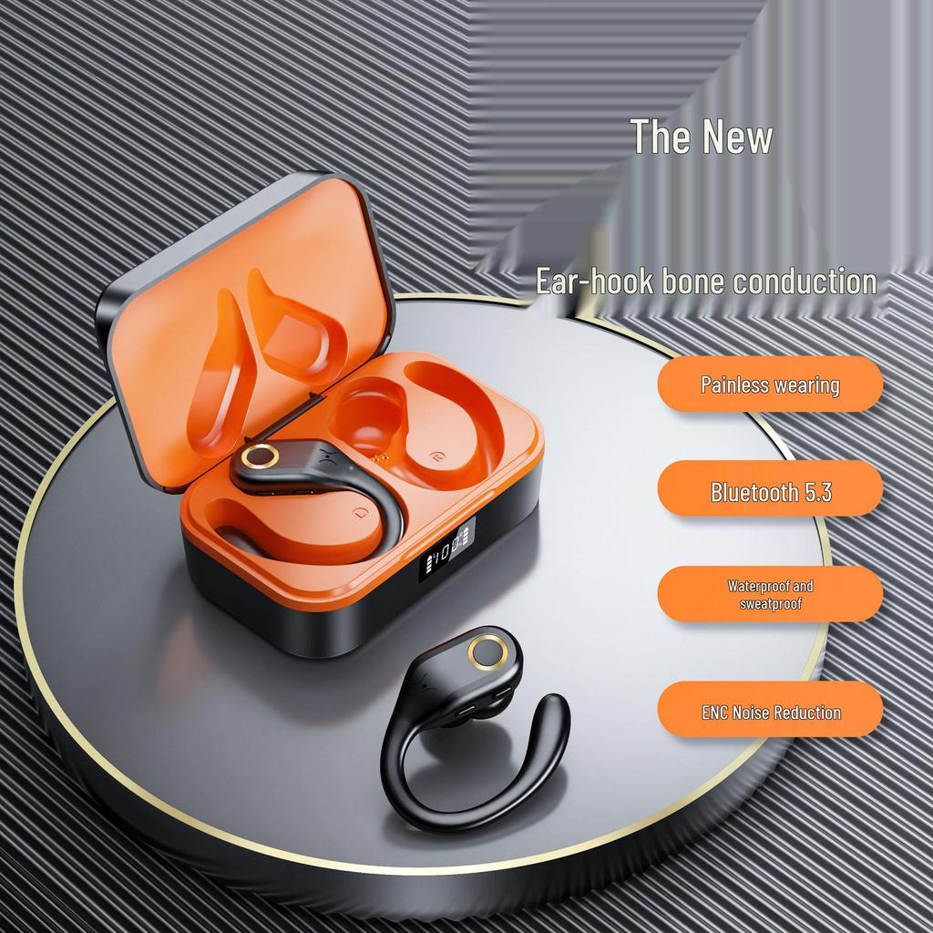 YW02 Wireless Sports Ear-hook Bluetooth Earphones with ENC and Long Battery Life