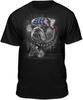 Bulldog Biker American Flag Bandana T-shirt