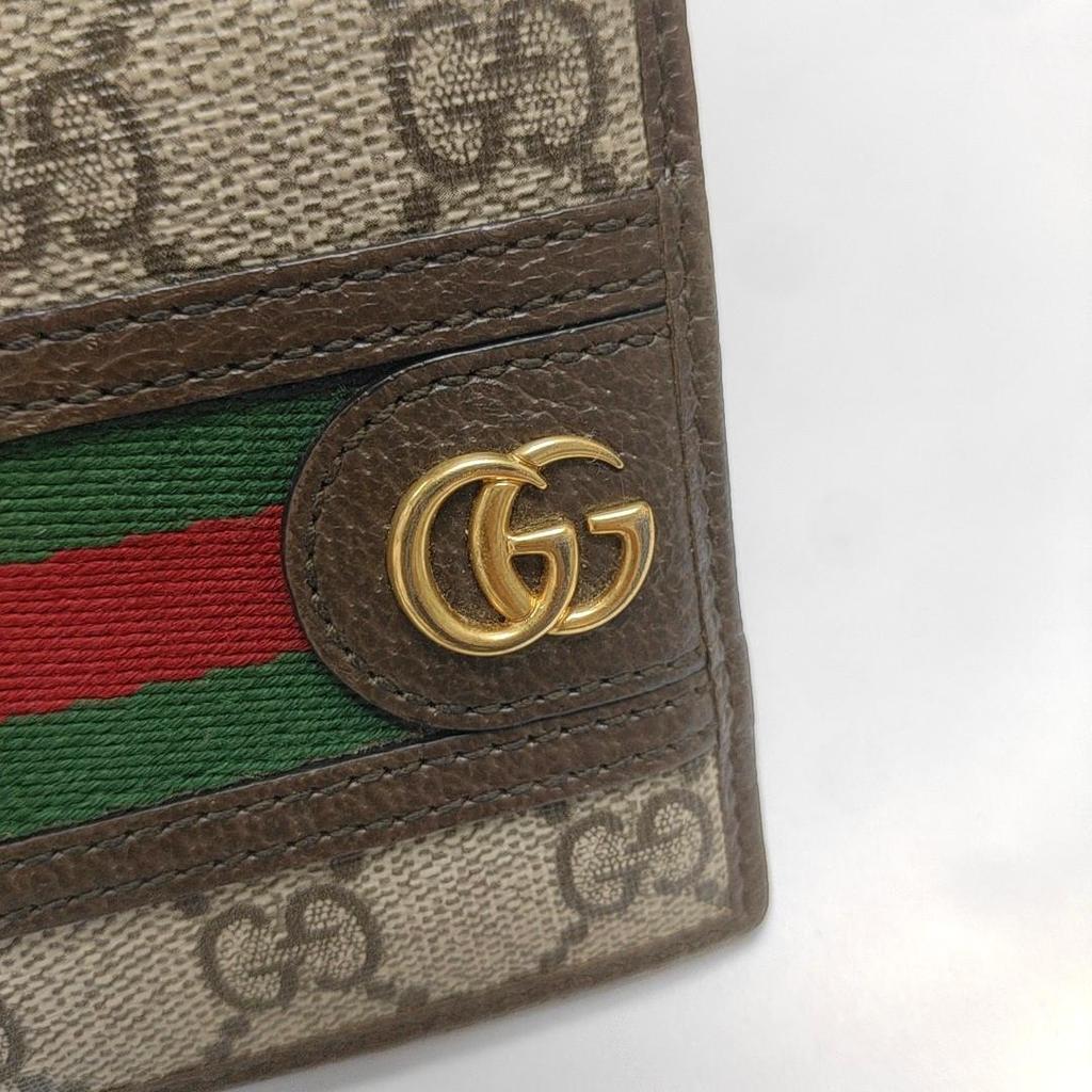[Pre-Owned] Ophidia Double G Logo Flap Wallet - Very Good #1NT62G6