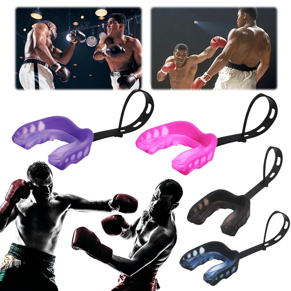 Sport Mouth Guard with Strap Anti-dislocation Basketball Tooth Protection Tool Football Mouthguard for Youth Adults 3
