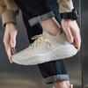 Breathable Flying Fabric Sports Running Shoes, Versatile and Casual Thick-soled Shoes