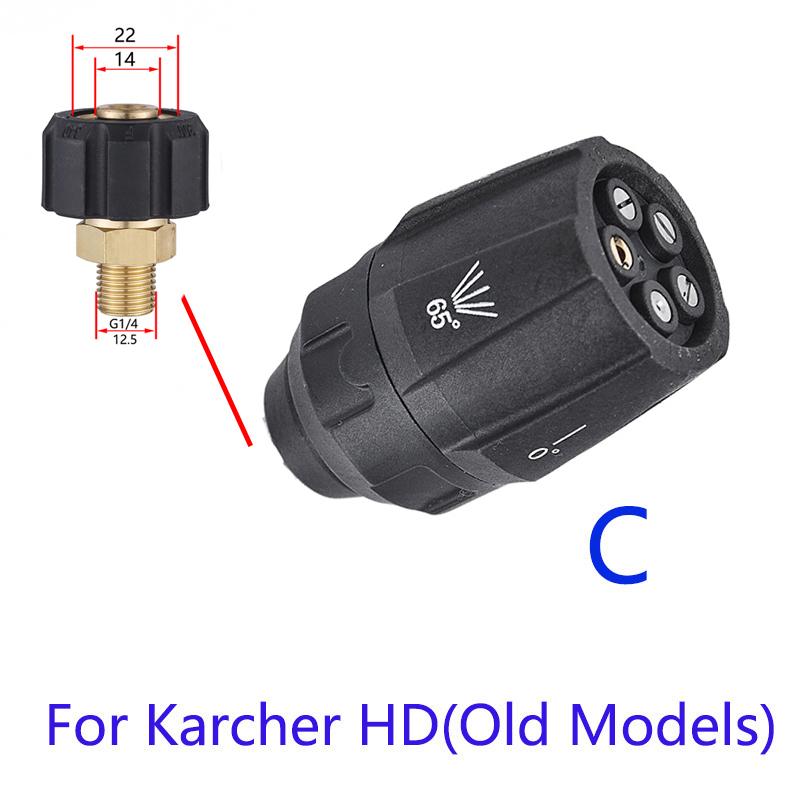 Hochdruckdüse Autowaschpistole Quick Jet Tips Waschdüsen für Karcher Parksdie Nilfisk Bosch Adapter
