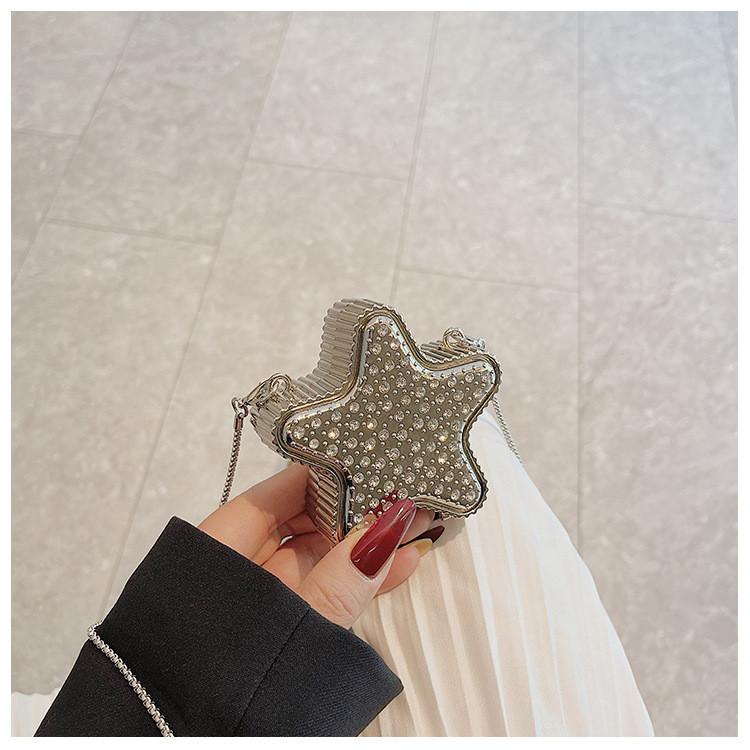 Trendy Acrylic Square Mini Bag With Magnetic Flap And Chain For Women