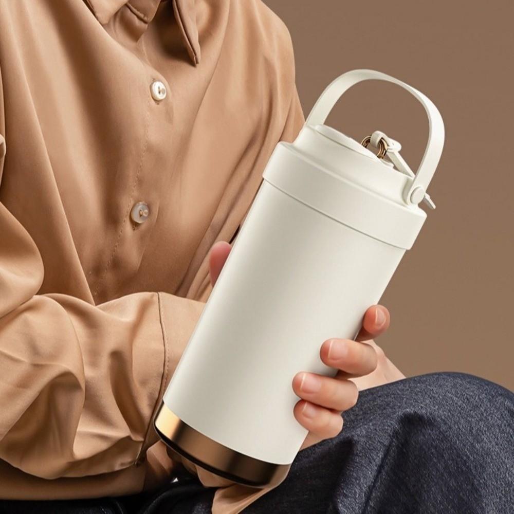 500ml Travel Coffee Mug Ceramic Coated Tumbler Portable Coffee Tumbler Cup  School