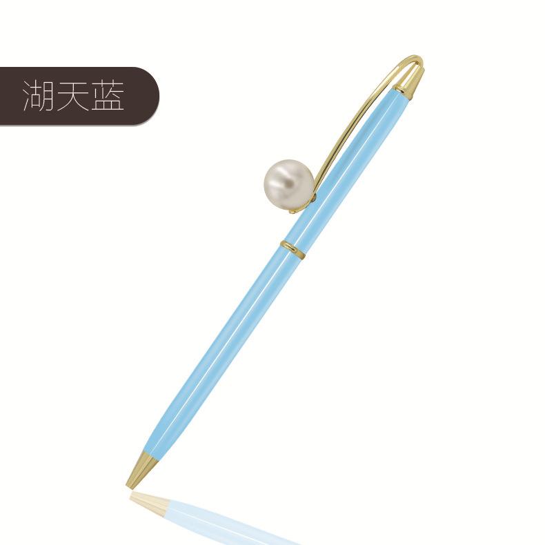 Creative Pearl Ballpoint Pen Pearl Embellishment Pen Holder Queen Scepter Metal Gift Advertising Pen Customization