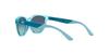 Emporio Armani EK4003F Shiny Transparent Turquoise Frame with Azure Gradient Dark Blue Size 48 Kids' Lens,