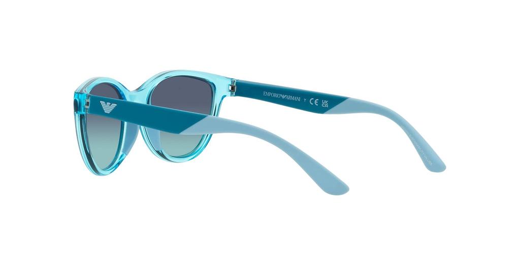 Emporio Armani EK4003F Shiny Transparent Turquoise Frame with Azure Gradient Dark Blue Size 48 Kids' Lens,