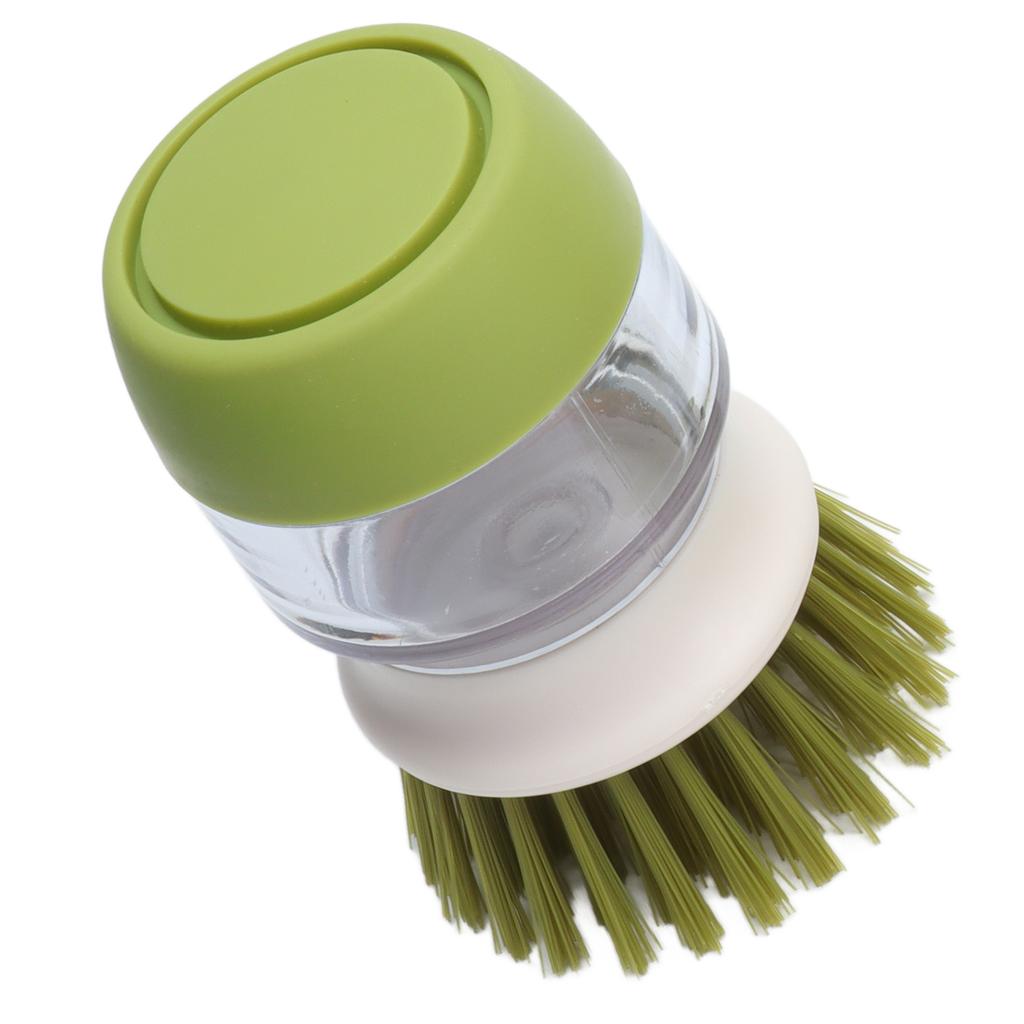 Soap Dispensing Palm Brush Hand Held Soap Dispensing Palm Brush Storage Set for Dishes Pots Pans Kitchen Sink Cleaning